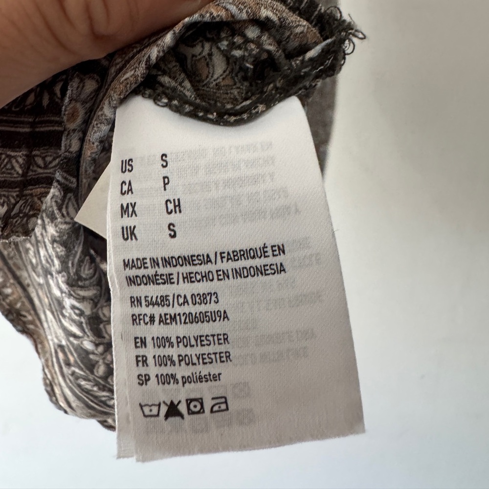 American Eagle Brown Boho Pattern Print Cami - image 6